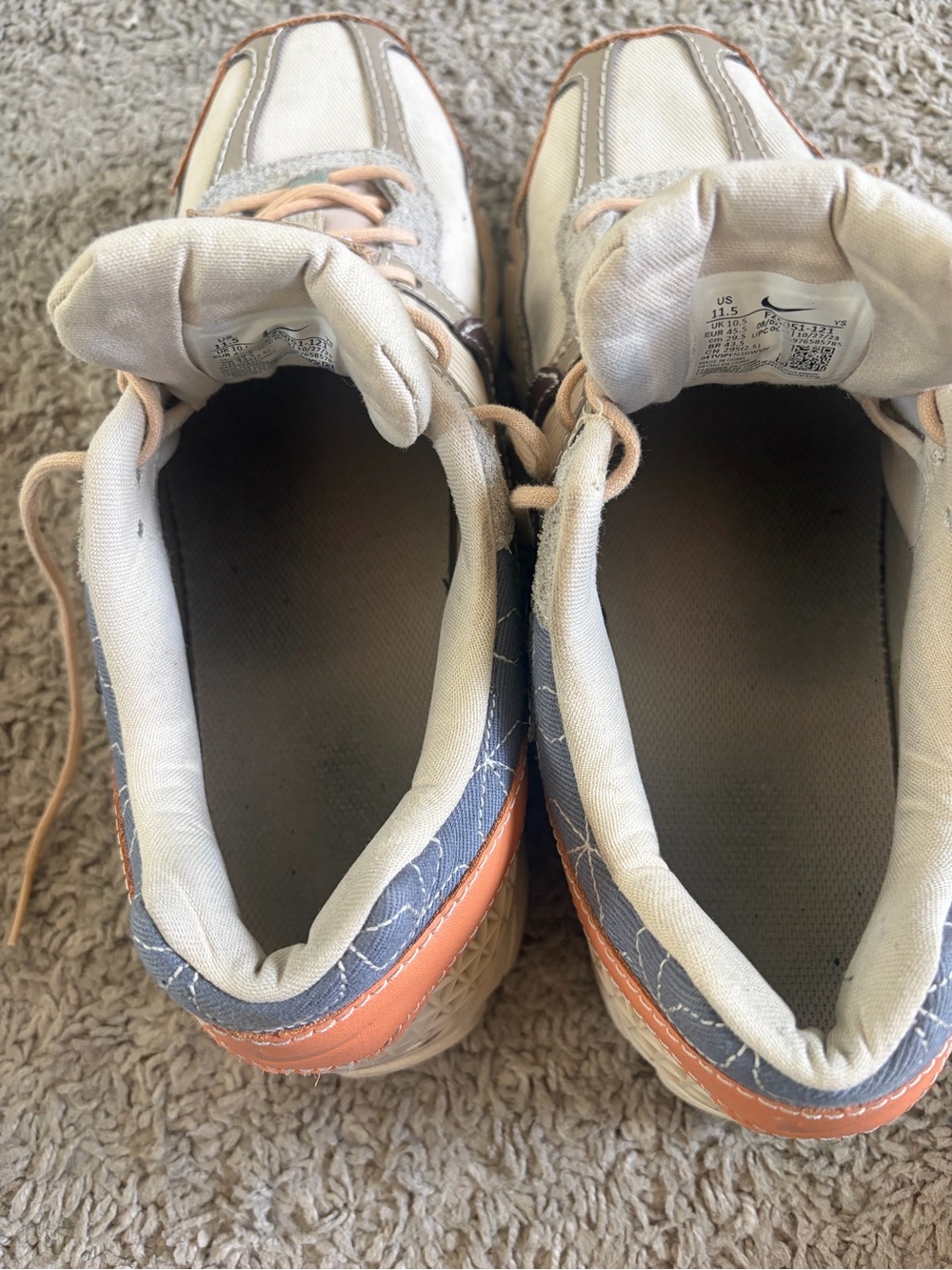 Nike Air Zoom Vomero 5 Sashiko Men's 11.5 Sanddrift Khaki Earth Pre Owned As Is - Picture 1 of 9